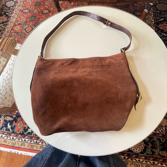 Brown suede/leather purse - Picture 6 of 7